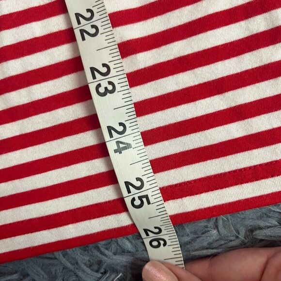 Chaps by Ralph Lauren White Red Striped Top Size XL - Picture 4 of 7